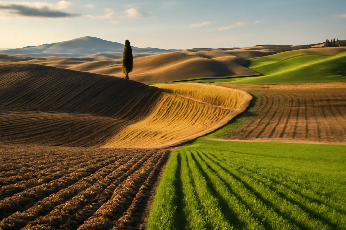 Coltivazioni tipiche della Val d'Orcia: i paesaggi agricoli che cambiano con le stagioni